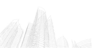 soyut mimari duvar kağıdı tasarımı, dijital konsept arkaplan