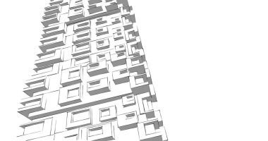 soyut mimari duvar kağıdı tasarımı, dijital konsept arkaplan
