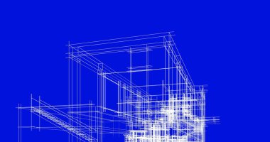 soyut mimari duvar kağıdı tasarımı, dijital konsept arkaplan