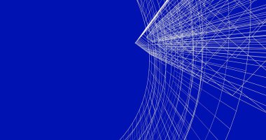 Arkaplanda mimari bina 3d illüstrasyon