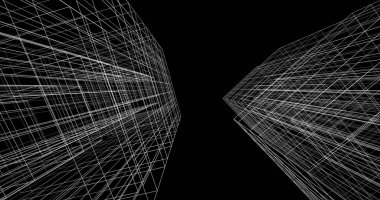 soyut mimari duvar kağıdı tasarımı, dijital konsept arkaplan