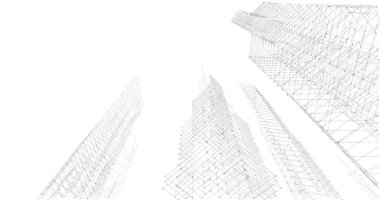 soyut mimari duvar kağıdı tasarımı, dijital konsept arkaplan