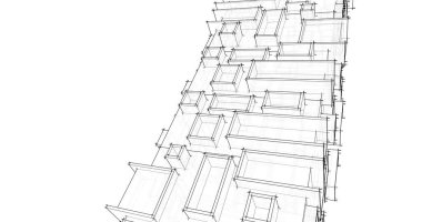 soyut mimari duvar kağıdı tasarımı, dijital konsept arkaplan