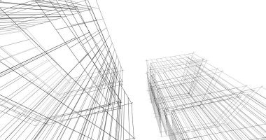 soyut mimari duvar kağıdı tasarımı, dijital konsept arkaplan