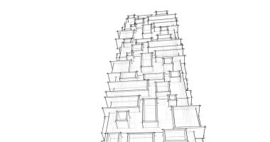 soyut mimari duvar kağıdı tasarımı, dijital konsept arkaplan