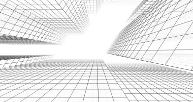 soyut mimari duvar kağıdı tasarımı, dijital konsept arkaplan