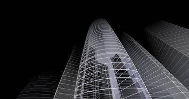 soyut mimari duvar kağıdı tasarımı, dijital konsept arkaplan