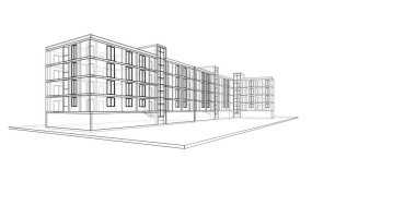 soyut mimari duvar kağıdı tasarımı, dijital konsept arkaplan