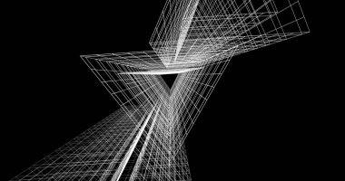 soyut mimari duvar kağıdı tasarımı, dijital konsept arkaplan