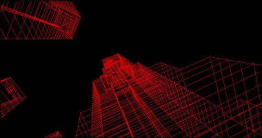 Mimari sanat konseptinde soyut çizgiler, minimum geometrik şekiller. 