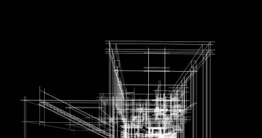 soyut mimari duvar kağıdı tasarımı, dijital konsept arkaplan
