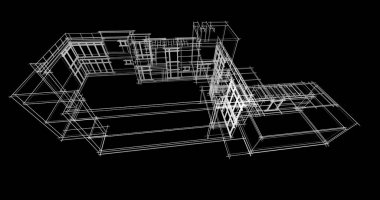 soyut mimari duvar kağıdı tasarımı, dijital konsept arkaplan