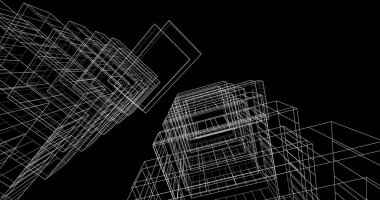 soyut mimari duvar kağıdı tasarımı, dijital konsept arkaplan