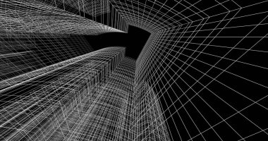 soyut mimari duvar kağıdı tasarımı, dijital konsept arkaplan