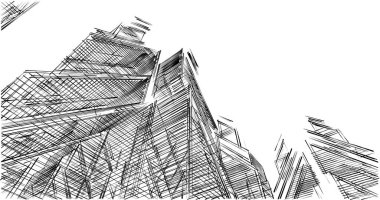 minimal geometrik şekiller, mimari çizgiler