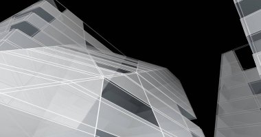 soyut mimari duvar kağıdı tasarımı, dijital konsept arkaplan