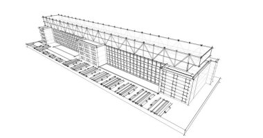 soyut mimari duvar kağıdı tasarımı, dijital konsept arkaplan