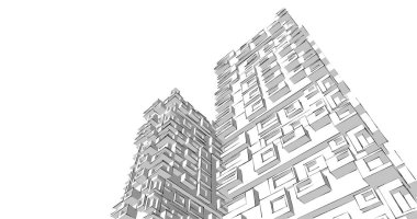 soyut mimari duvar kağıdı tasarımı, dijital konsept arkaplan