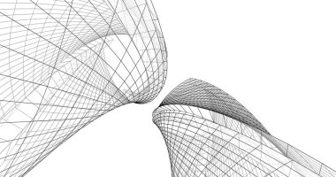 soyut mimari duvar kağıdı tasarımı, dijital konsept arkaplan