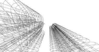 soyut mimari duvar kağıdı tasarımı, dijital konsept arkaplan