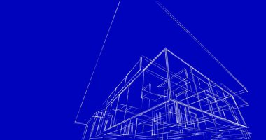 soyut mimari duvar kağıdı tasarımı, dijital konsept arkaplan