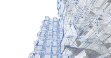 soyut mimari duvar kağıdı tasarımı, dijital konsept arkaplan