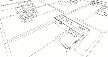 soyut mimari duvar kağıdı tasarımı, dijital konsept arkaplan