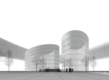 soyut mimari duvar kağıdı tasarımı, dijital konsept arkaplan