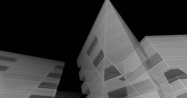 soyut mimari duvar kağıdı tasarımı, dijital konsept arkaplan