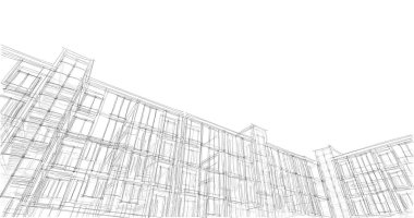 soyut mimari duvar kağıdı tasarımı, dijital konsept arkaplan