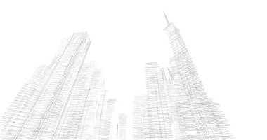 soyut mimari duvar kağıdı tasarımı, dijital konsept arkaplan