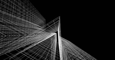 soyut mimari duvar kağıdı tasarımı, dijital konsept arkaplan