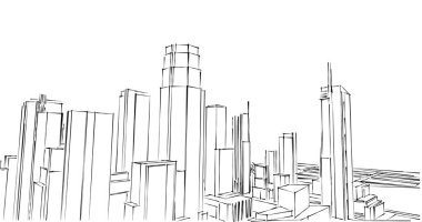 minimal geometrik şekiller, mimari çizgiler