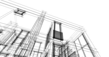 soyut mimari duvar kağıdı tasarımı, dijital konsept arkaplan