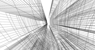 soyut mimari duvar kağıdı tasarımı, dijital konsept arkaplan