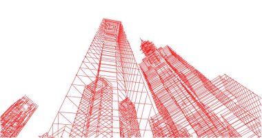 soyut mimari duvar kağıdı tasarımı, dijital konsept arkaplan