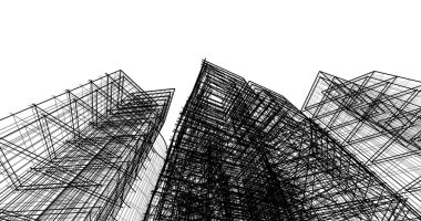 soyut mimari duvar kağıdı tasarımı, dijital konsept arkaplan