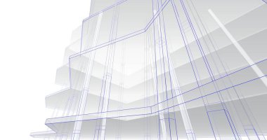 soyut mimari duvar kağıdı tasarımı, dijital konsept arkaplan