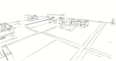 soyut mimari duvar kağıdı tasarımı, dijital konsept arkaplan