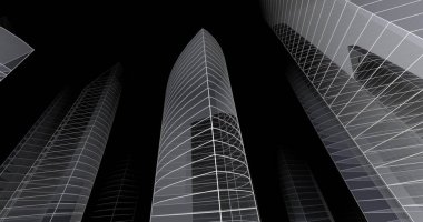 soyut mimari duvar kağıdı tasarımı, dijital konsept arkaplan