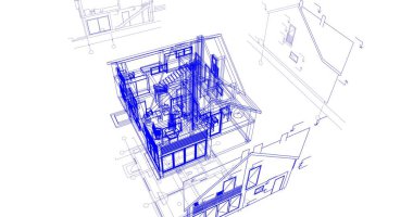 soyut mimari duvar kağıdı tasarımı, dijital konsept arkaplan