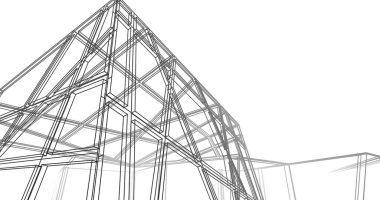 soyut mimari duvar kağıdı tasarımı, dijital konsept arkaplan