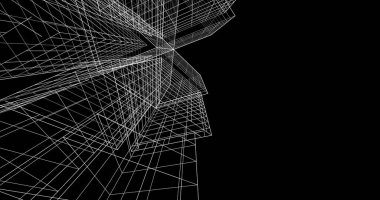 soyut mimari duvar kağıdı tasarımı, dijital konsept arkaplan