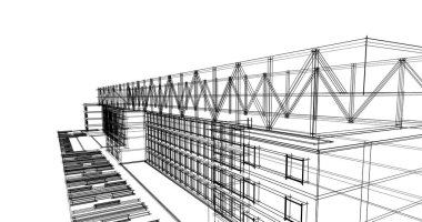 soyut mimari duvar kağıdı tasarımı, dijital konsept arkaplan