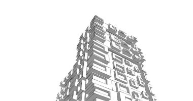 soyut mimari duvar kağıdı tasarımı, dijital konsept arkaplan