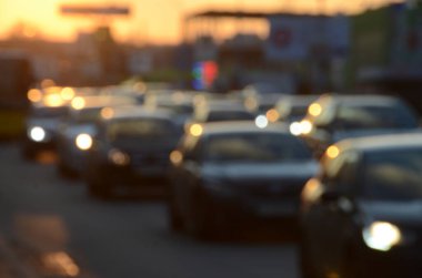 Bulanık şehir manzarası, soyut arkaplan 