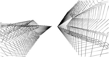 soyut mimari duvar kağıdı tasarımı, dijital konsept arkaplan
