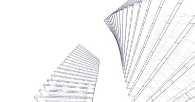 soyut mimari duvar kağıdı tasarımı, dijital konsept arkaplan