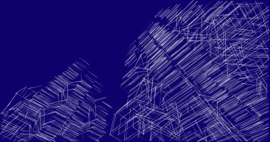 soyut mimari duvar kağıdı tasarımı, dijital konsept arkaplan