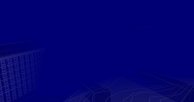 Arkaplanda mimari bina 3d illüstrasyon